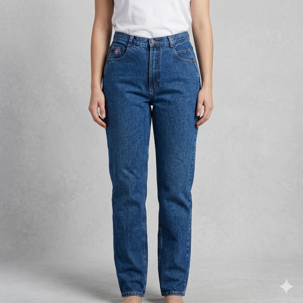 Posted Slim Vintage High Waisted Mom Jeans‎ Medium Wash Size 13/14 EUC